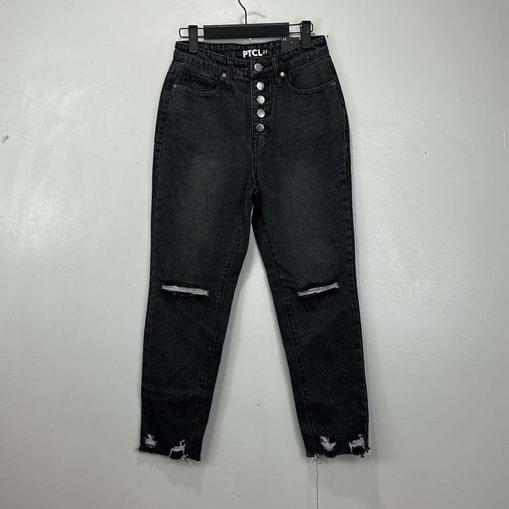 PTCL Black Vintage Hi Rise Straight Leg Style